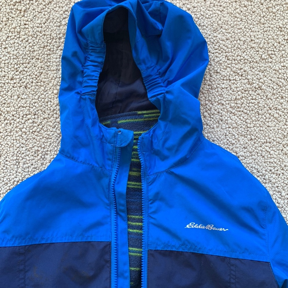 Eddie Bauer Boys Lone Peak 3 in 1 Fleece Lined Jacket S 7/8. No rips/stains.